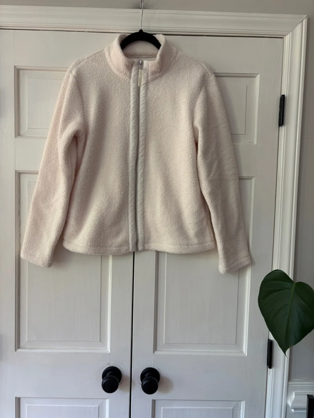 Tommy Bahama Salma Faux Shearling Cream Zip-Up Fleece Jacket‎ Sherpa Size XS